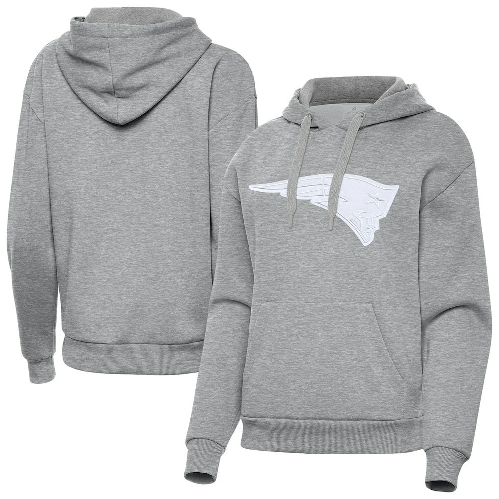 New England Patriots Antigua Women's Victory Pullover Hoodie - Heather Gray sale