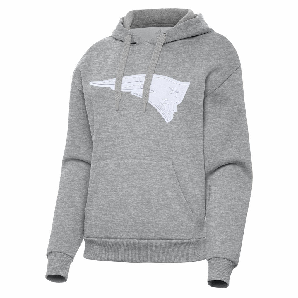 New England Patriots Antigua Women's Victory Pullover Hoodie - Heather Gray sale