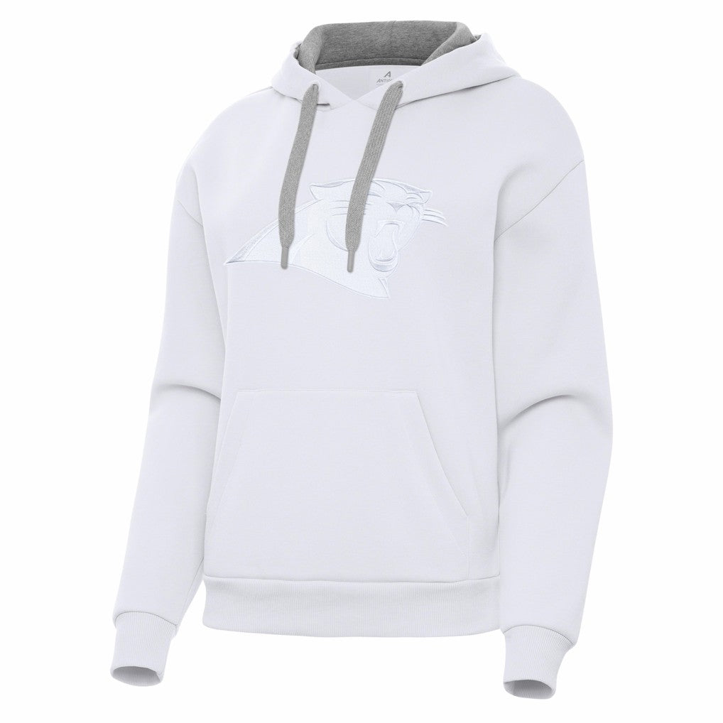 Carolina Panthers Antigua Women's Victory Pullover Hoodie - White on sale
