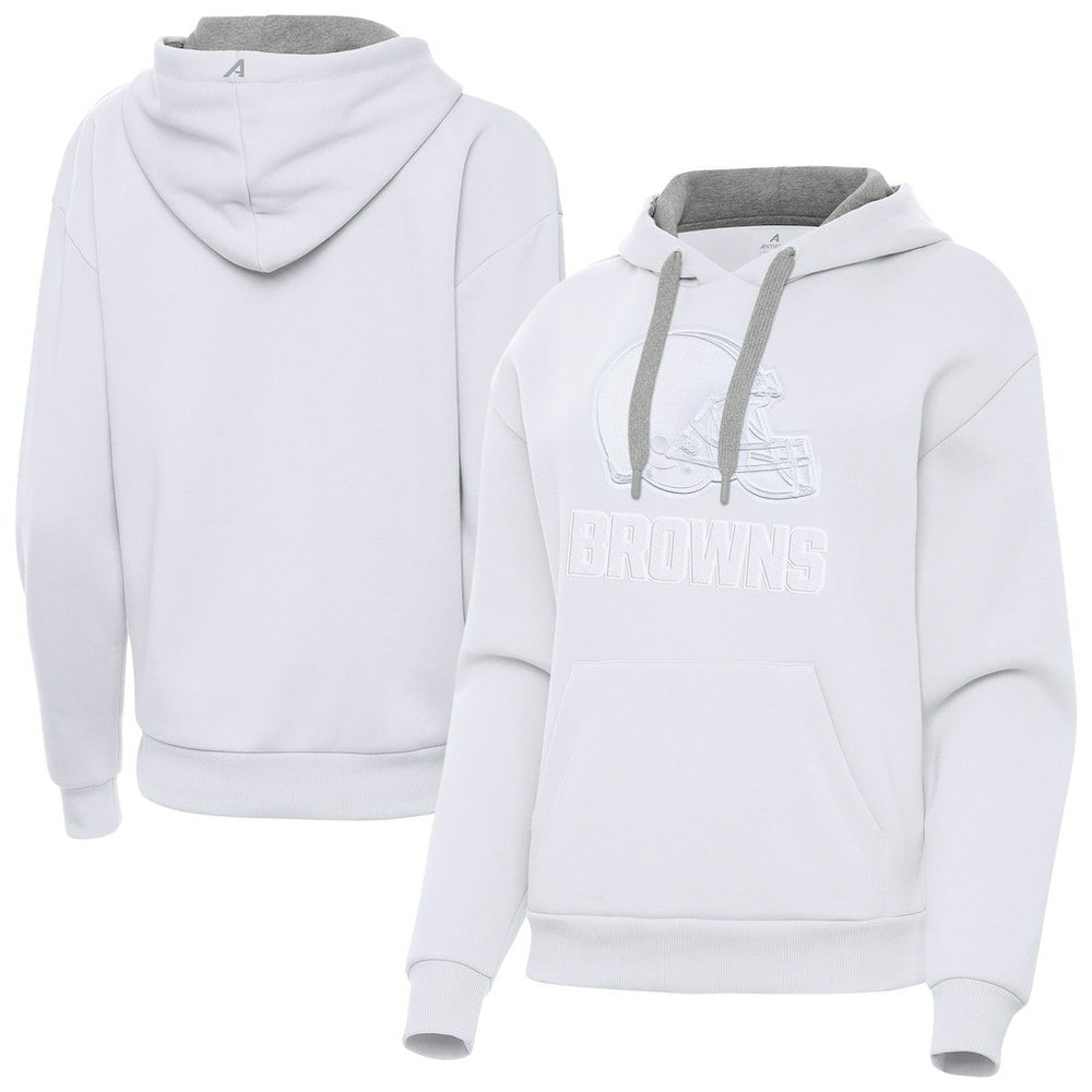 Cleveland Browns Antigua Women's Victory Pullover Hoodie - White on sale