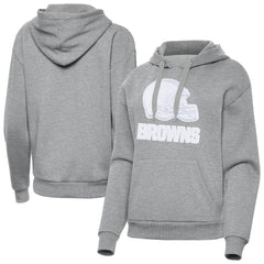 Cleveland Browns Antigua Women's Victory Pullover Hoodie - Heather Gray outlet