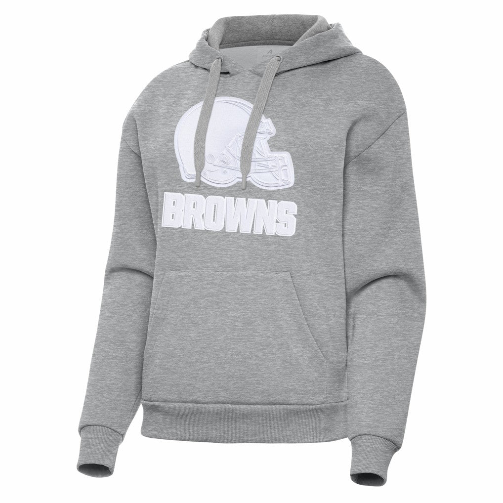 Cleveland Browns Antigua Women's Victory Pullover Hoodie - Heather Gray outlet