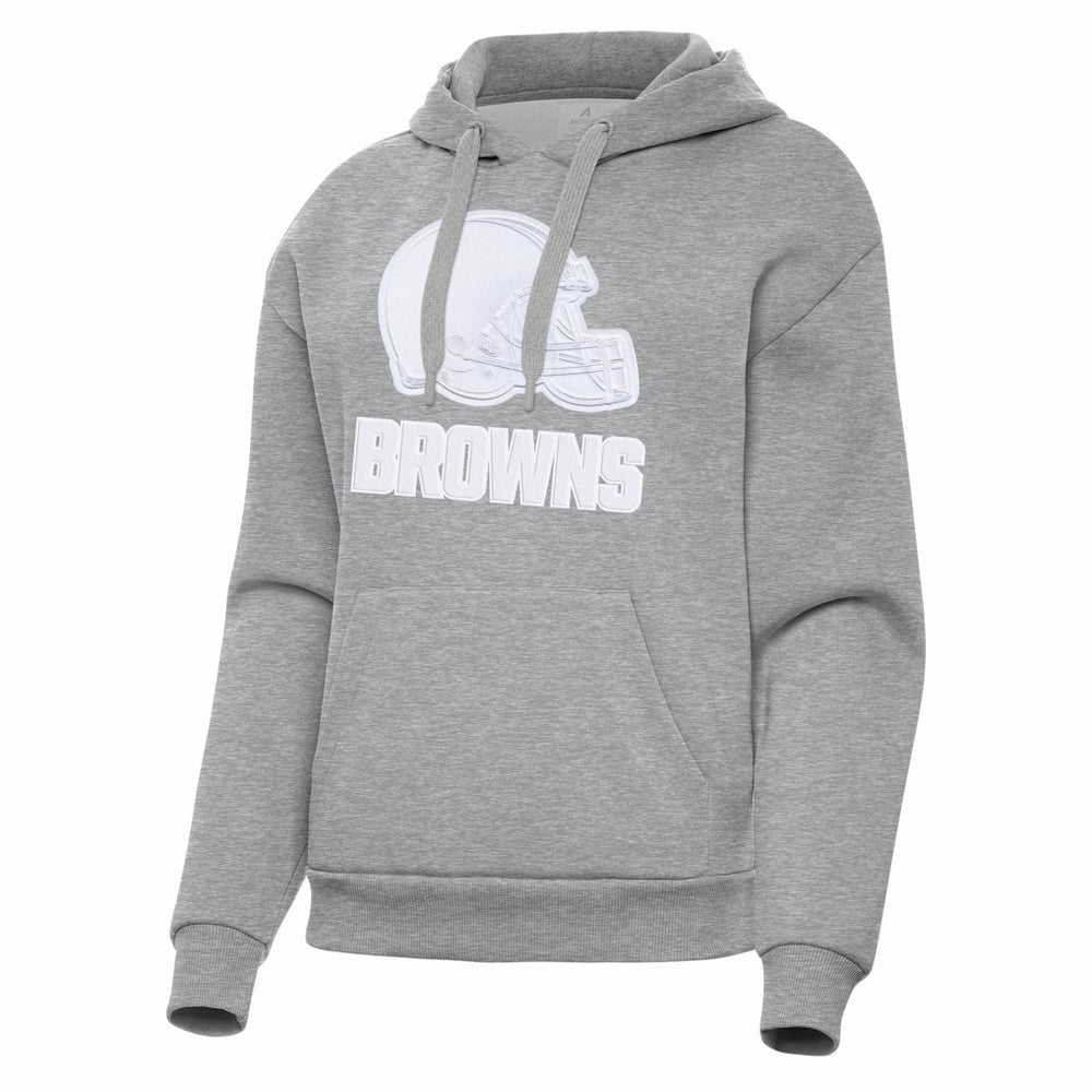 Cleveland Browns Antigua Women's Victory Pullover Hoodie - Heather Gray outlet