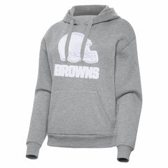 Cleveland Browns Antigua Women's Victory Pullover Hoodie - Heather Gray outlet