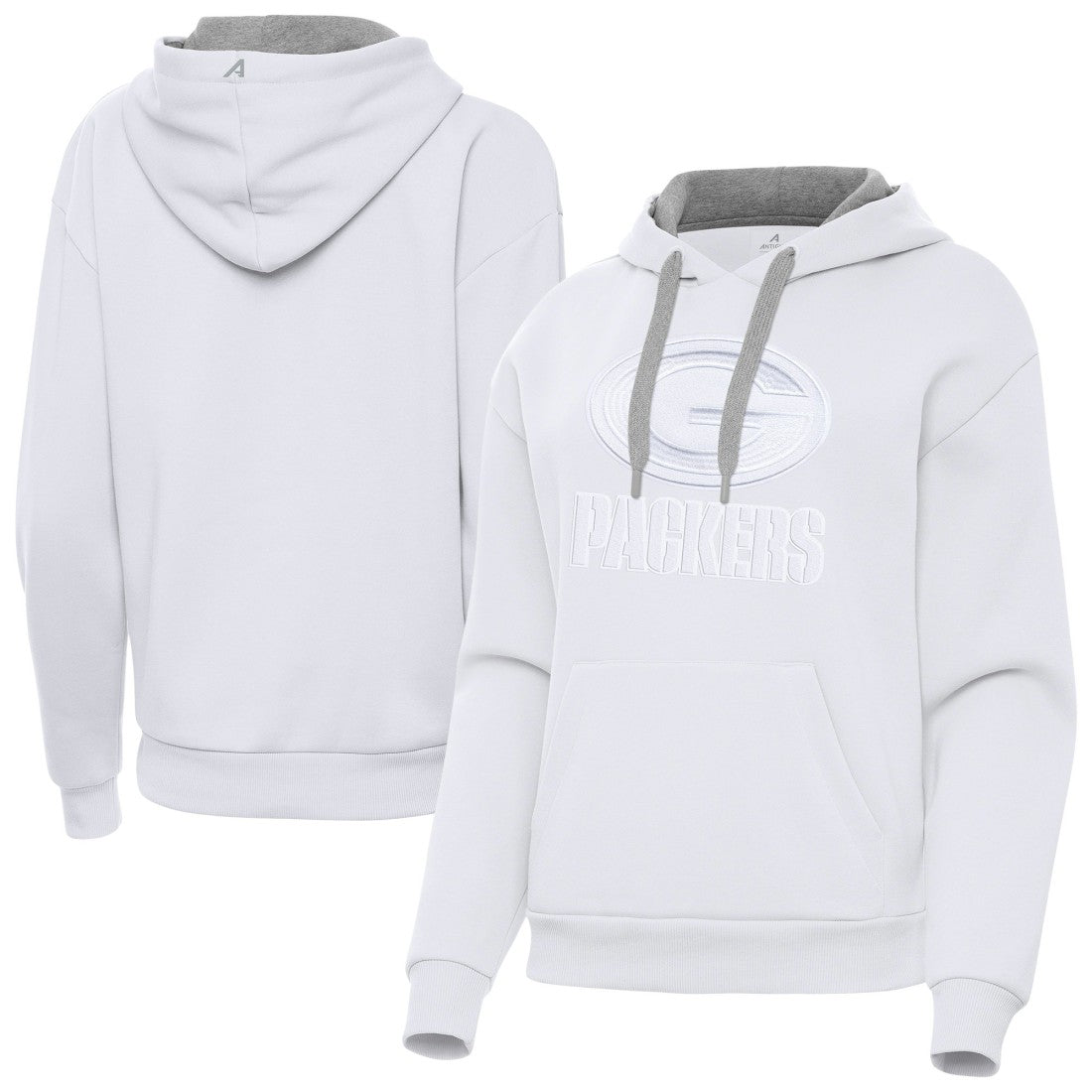 Green Bay Packers Antigua Women's Victory Pullover Hoodie - White on sale