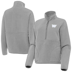 Washington Commanders Antigua Women's Figure Half-Zip Sweatshirt - Gray sale