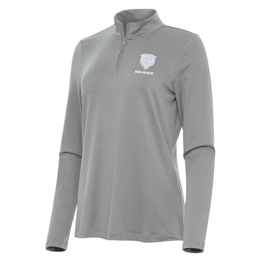 Chicago Bears Antigua Women's Reprocess Quarter-Zip Top - Gray on sale