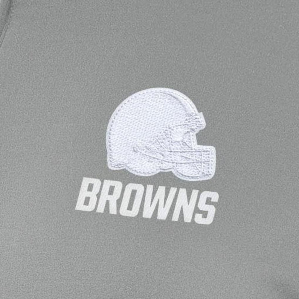 Cleveland Browns Antigua Women's Reprocess Quarter-Zip Top - Gray on sale