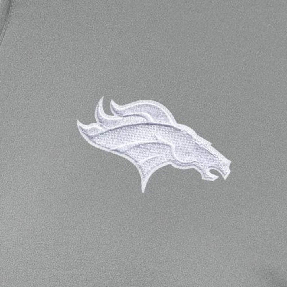 Denver Broncos Antigua Women's Reprocess Quarter-Zip Top - Gray on sale