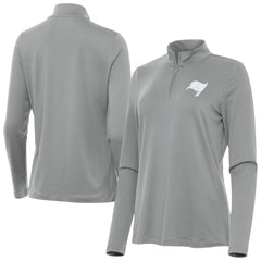 Tampa Bay Buccaneers Antigua Women's Reprocess Quarter-Zip Top - Gray discount