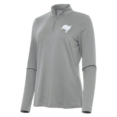 Tampa Bay Buccaneers Antigua Women's Reprocess Quarter-Zip Top - Gray discount