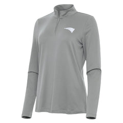New England Patriots Antigua Women's Reprocess Quarter-Zip Top - Gray cheap
