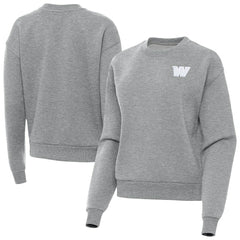 Washington Commanders Antigua Women's Victory Crew Pullover Sweatshirt - Heather Gray for sale