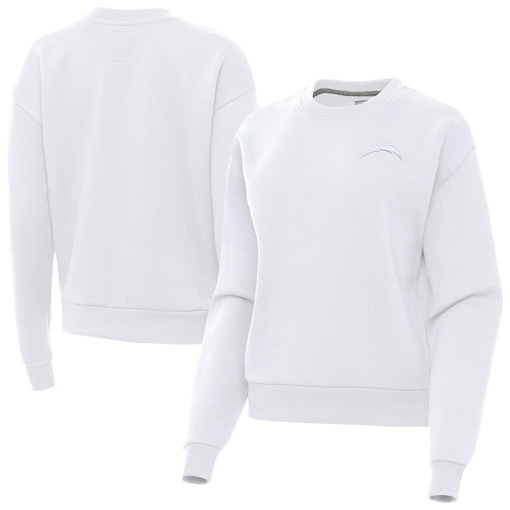 Los Angeles Chargers Antigua Women's Victory Crew Pullover Sweatshirt - White online