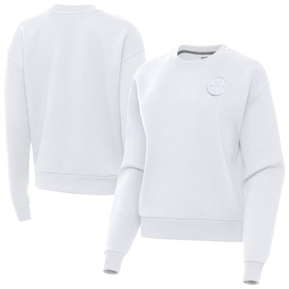 Pittsburgh Steelers Antigua Women's Victory Crew Pullover Sweatshirt - White sale