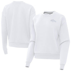 Denver Broncos Antigua Women's Victory Crew Pullover Sweatshirt - White on sale