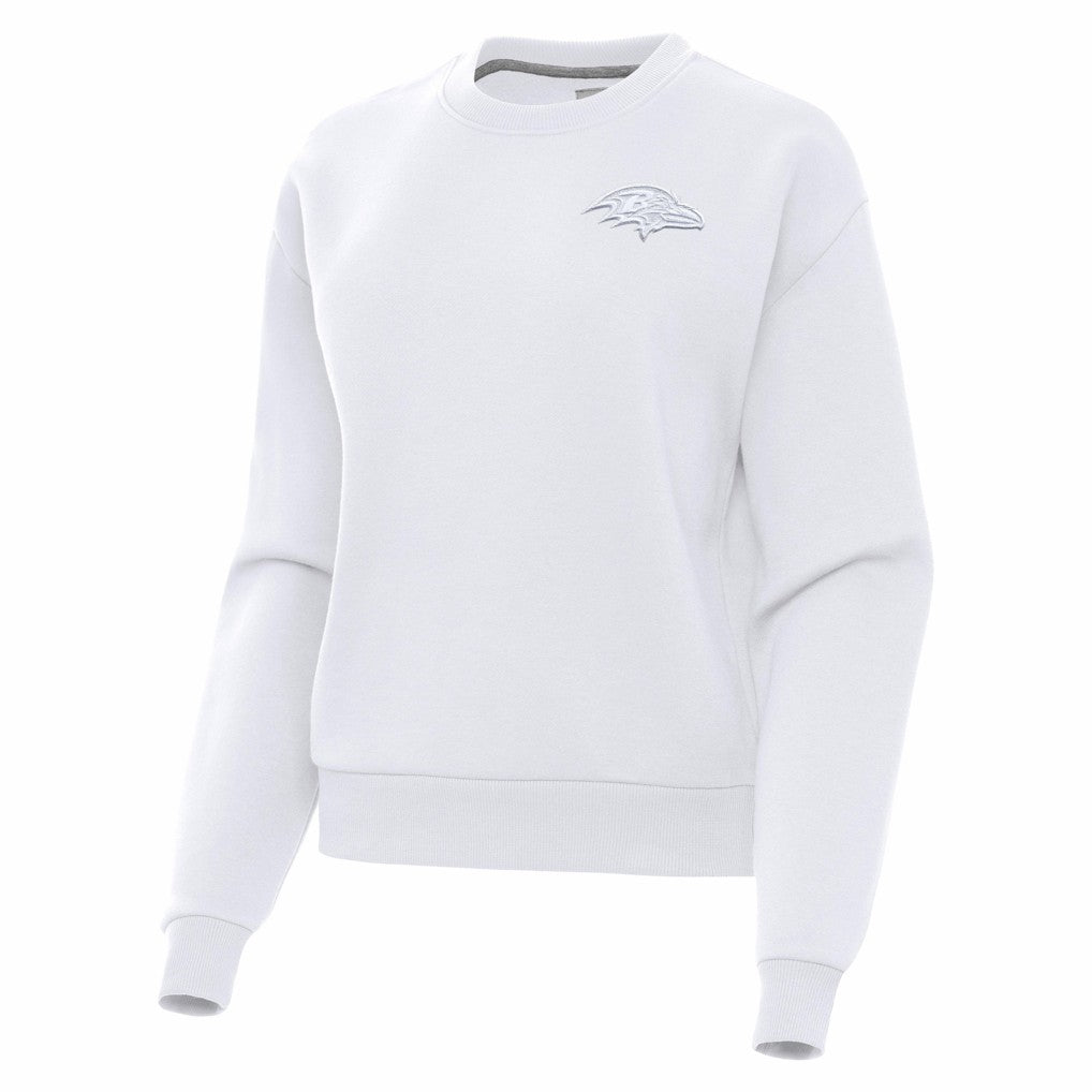 Baltimore Ravens Antigua Women's Victory Crew Pullover Sweatshirt - White outlet