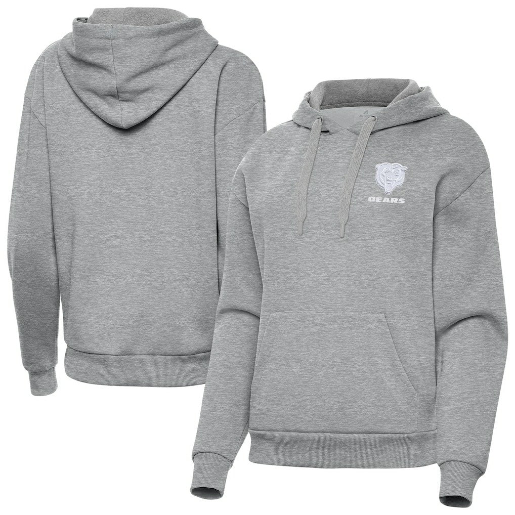 Chicago Bears Antigua Women's Victory Pullover Hoodie - Heather Gray on sale