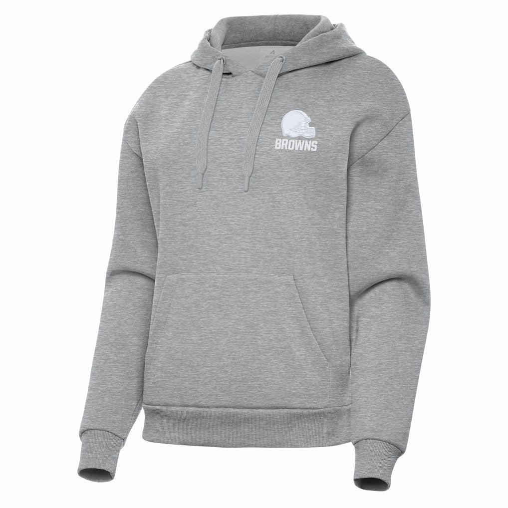 Cleveland Browns Antigua Women's Victory Pullover Hoodie - Heather Gray discount
