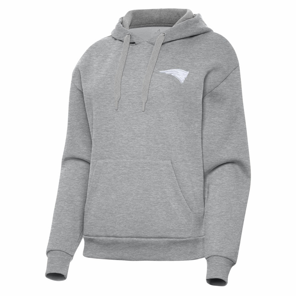 New England Patriots Antigua Women's Victory Pullover Hoodie - Heather Gray for sale