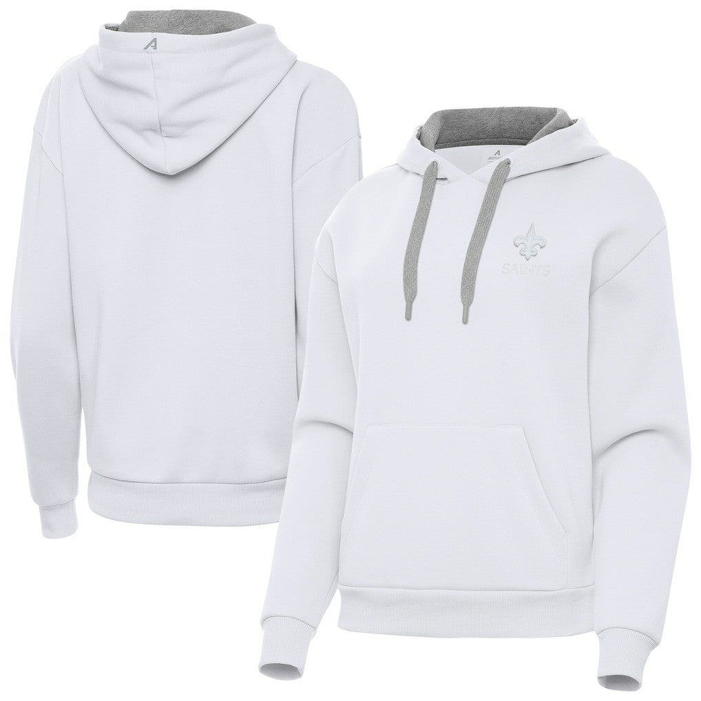 New Orleans Saints Antigua Women's Victory Pullover Hoodie - White discount