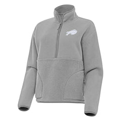 Buffalo Bills Antigua Women's Figure Half-Zip Sweatshirt - Gray discount