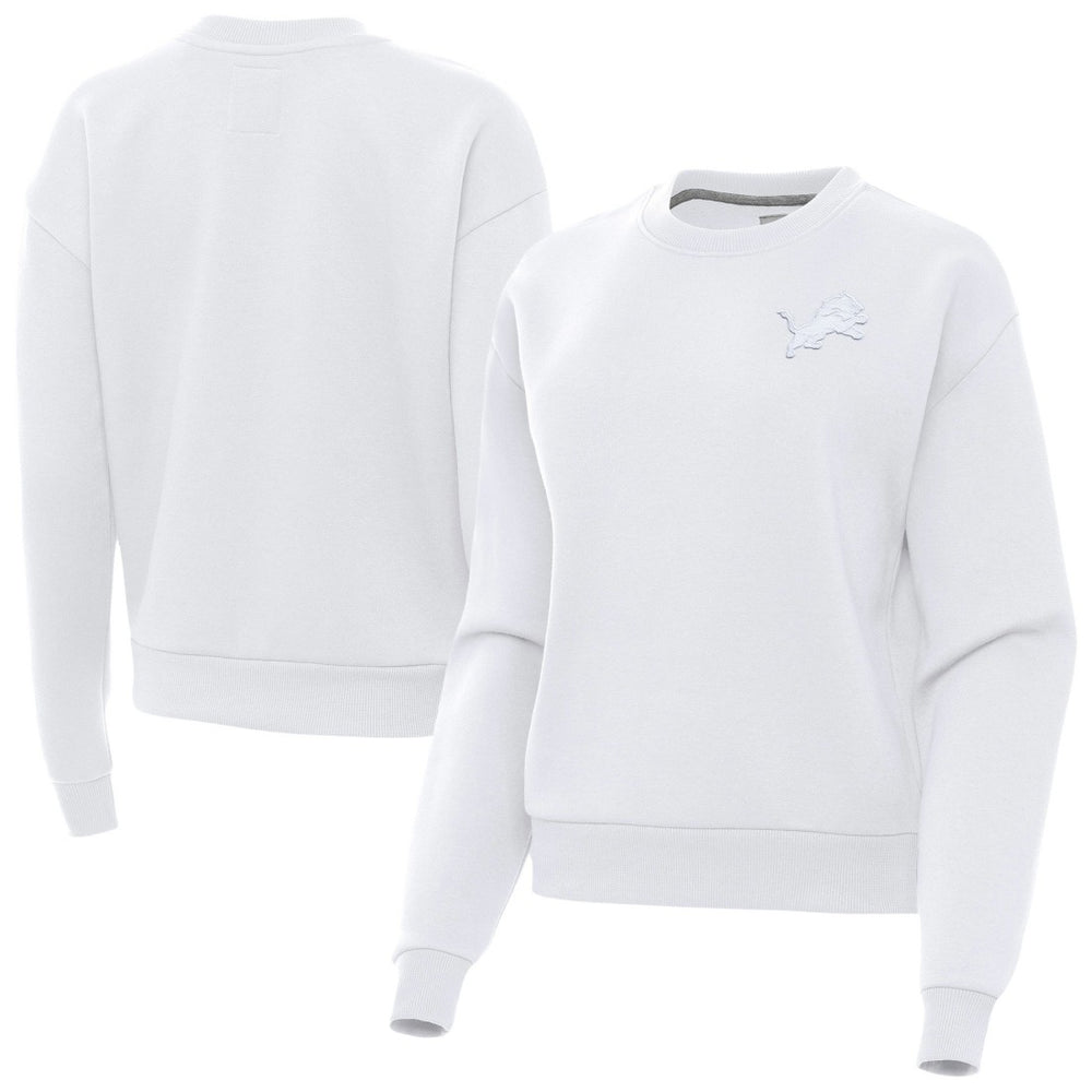 Detroit Lions Antigua Women's Victory Crew Pullover Sweatshirt - White online