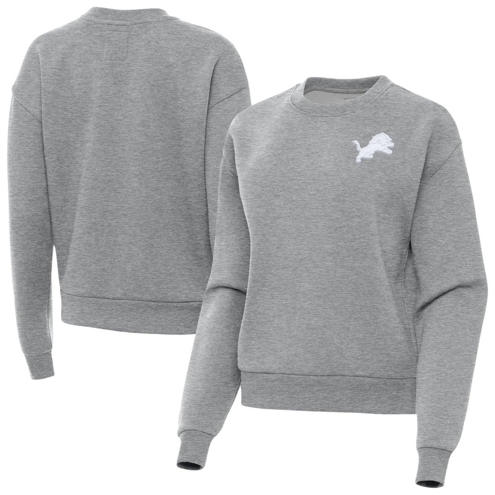 Detroit Lions Antigua Women's Victory Crew Pullover Sweatshirt - Heather Gray outlet