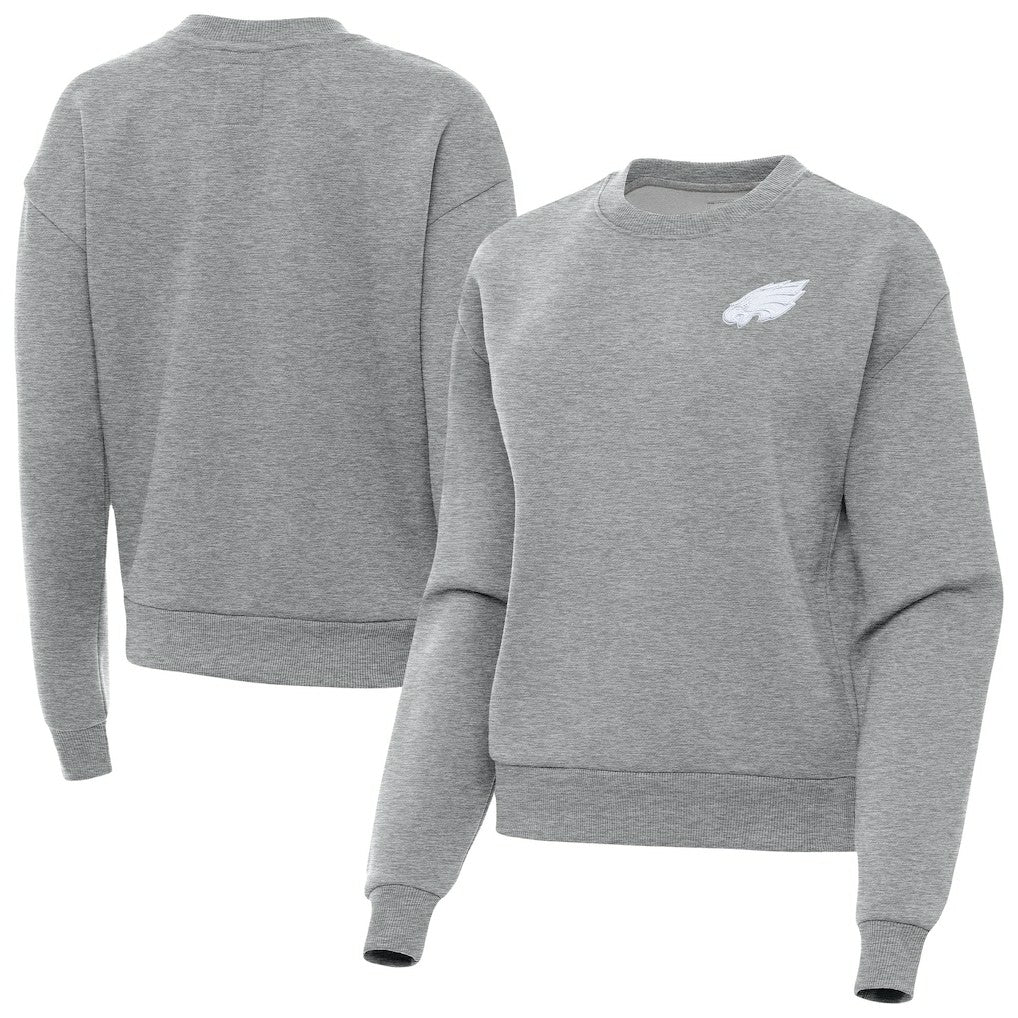 Philadelphia Eagles Antigua Women's Victory Crew Pullover Sweatshirt - Heather Gray outlet