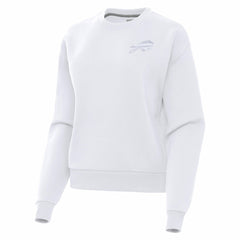 Buffalo Bills Antigua Women's Victory Crew Pullover Sweatshirt - White discount