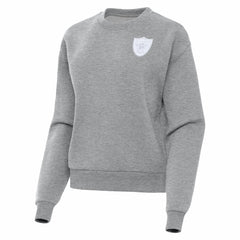 Las Vegas Raiders Antigua Women's Victory Crew Pullover Sweatshirt - Heather Gray cheap