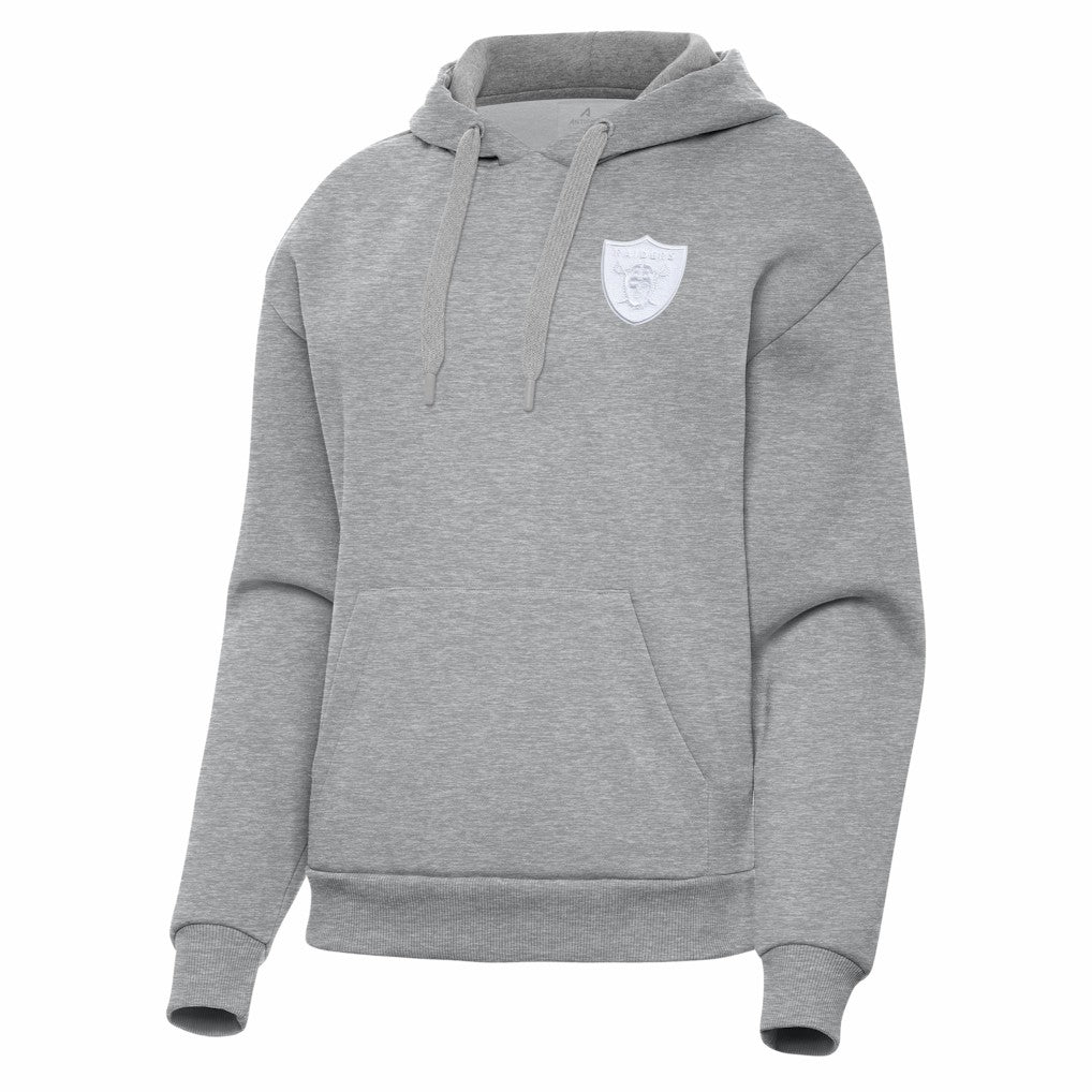 Las Vegas Raiders Antigua Women's Victory Pullover Hoodie - Heather Gray discount