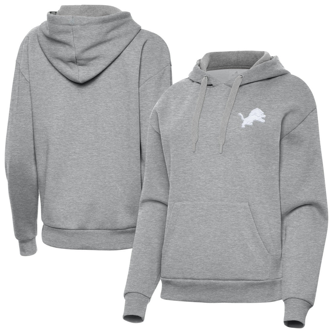 Detroit Lions Antigua Women's Victory Pullover Hoodie - Heather Gray on sale