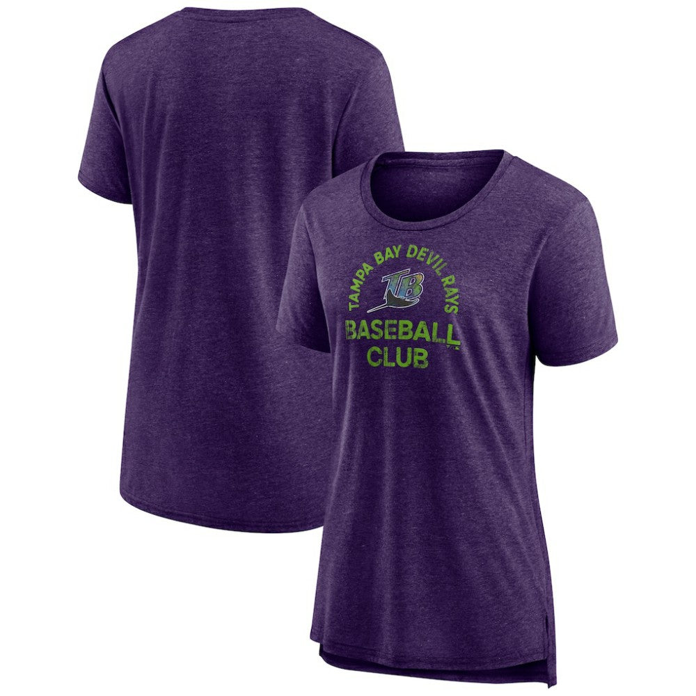 Tampa Bay Rays Women's Cooperstown Collection Selected First Tri-Blend T-Shirt - Purple