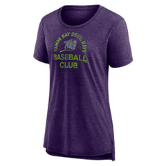 Tampa Bay Rays Women's Cooperstown Collection Selected First Tri-Blend T-Shirt - Purple