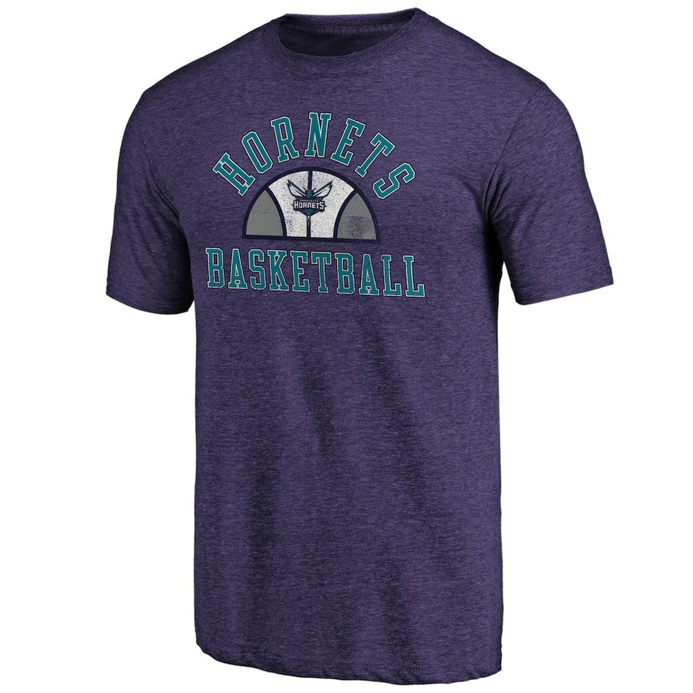 Charlotte Hornets Purple Half Classic Tri-Blend T-Shirt for sale