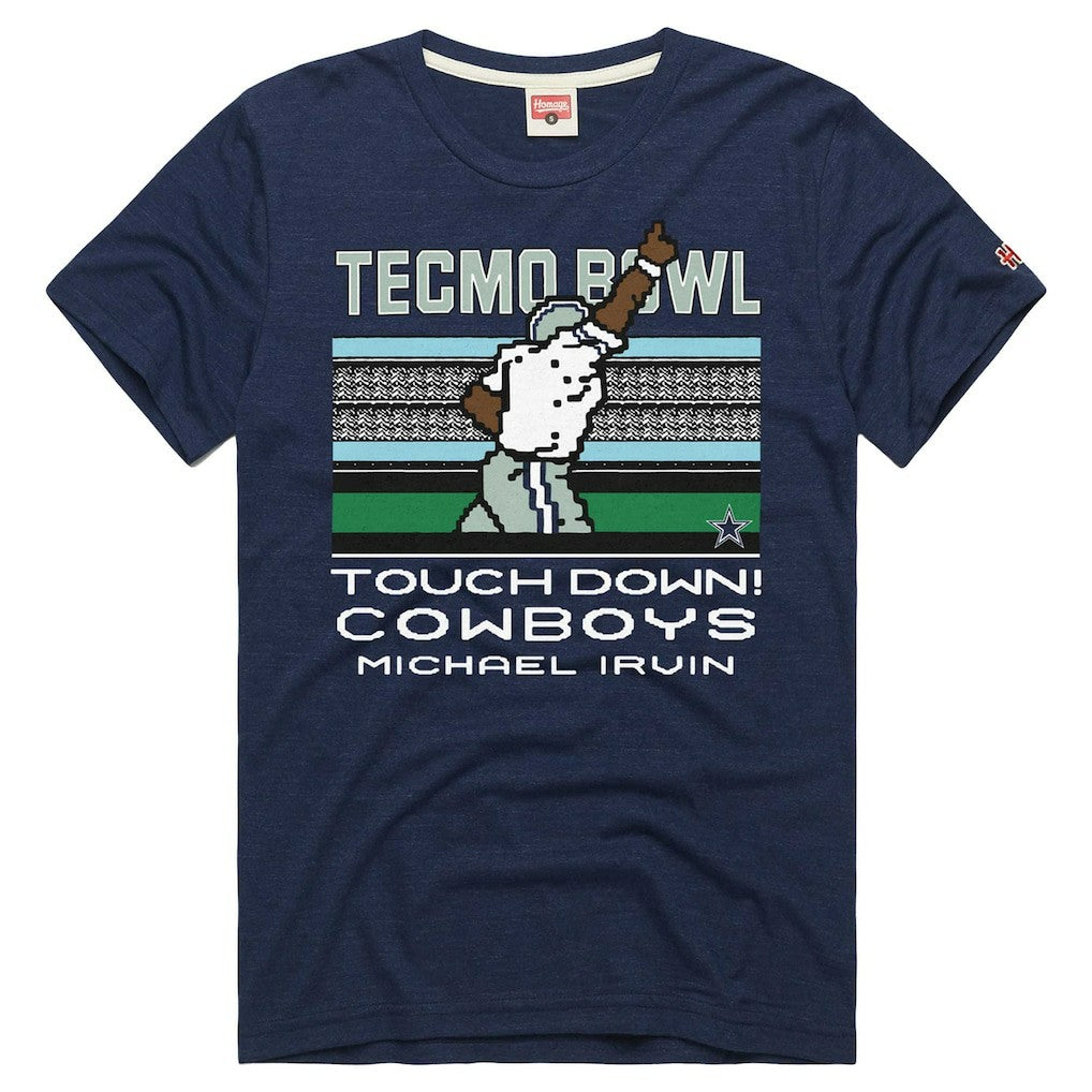 Michael Irvin Dallas Cowboys Homage Unisex Tecmo Bowl Retired Player Graphic Tri-Blend T-Shirt - Navy discount