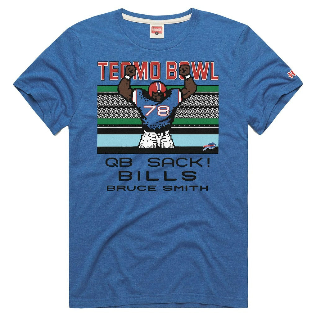 Bruce Smith Buffalo Bills Homage Unisex Tecmo Bowl Retired Player Graphic Tri-Blend T-Shirt - Royal online
