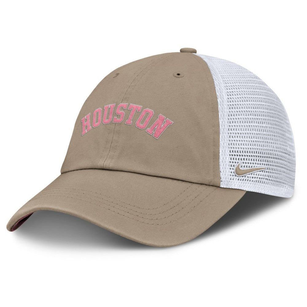 Houston Astros Unisex Mother's Day Club Trucker Adjustable Hat - Khaki/White | Nike