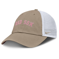 Boston Red Sox Unisex Mother's Day Club Trucker Adjustable Hat - Khaki/White | Nike