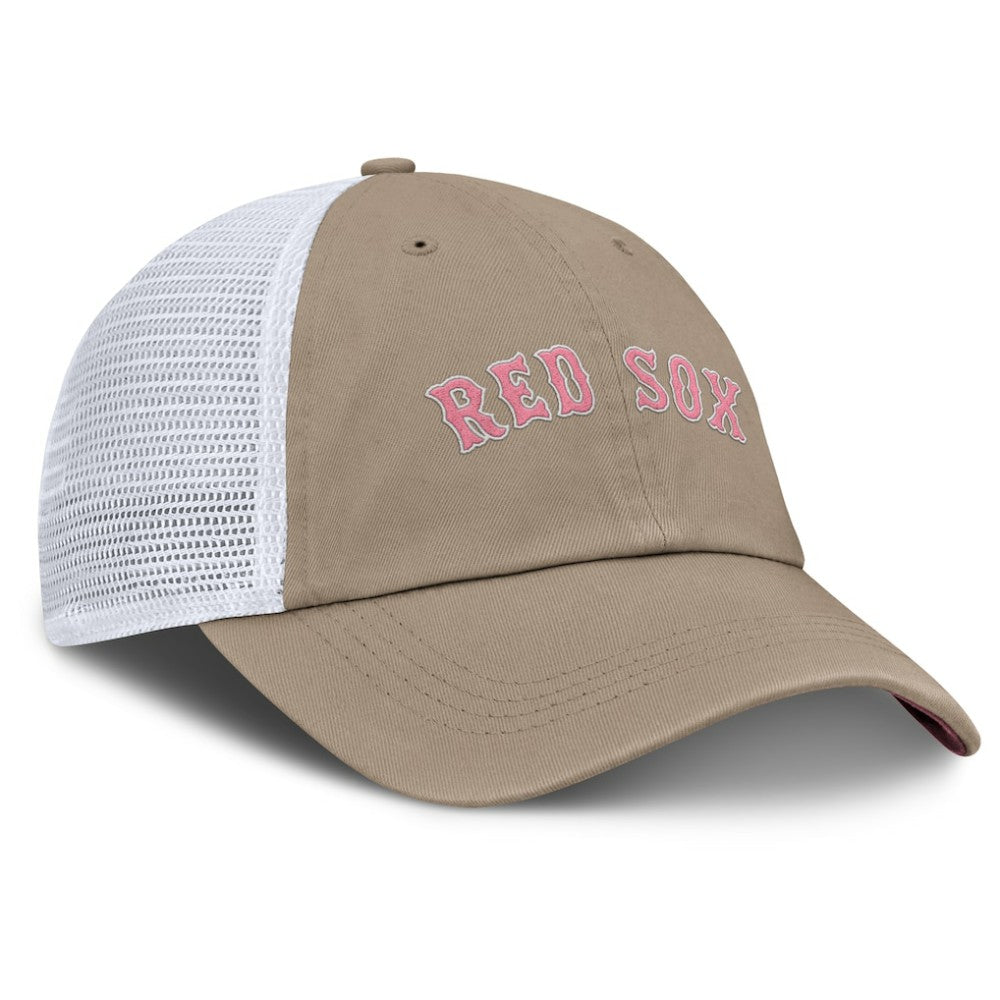 Boston Red Sox Unisex Mother's Day Club Trucker Adjustable Hat - Khaki/White | Nike