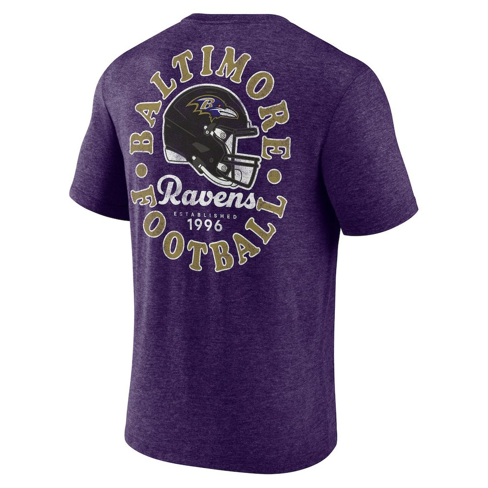 Baltimore Ravens Purple Oval Bubble Tri-Blend T-Shirt outlet