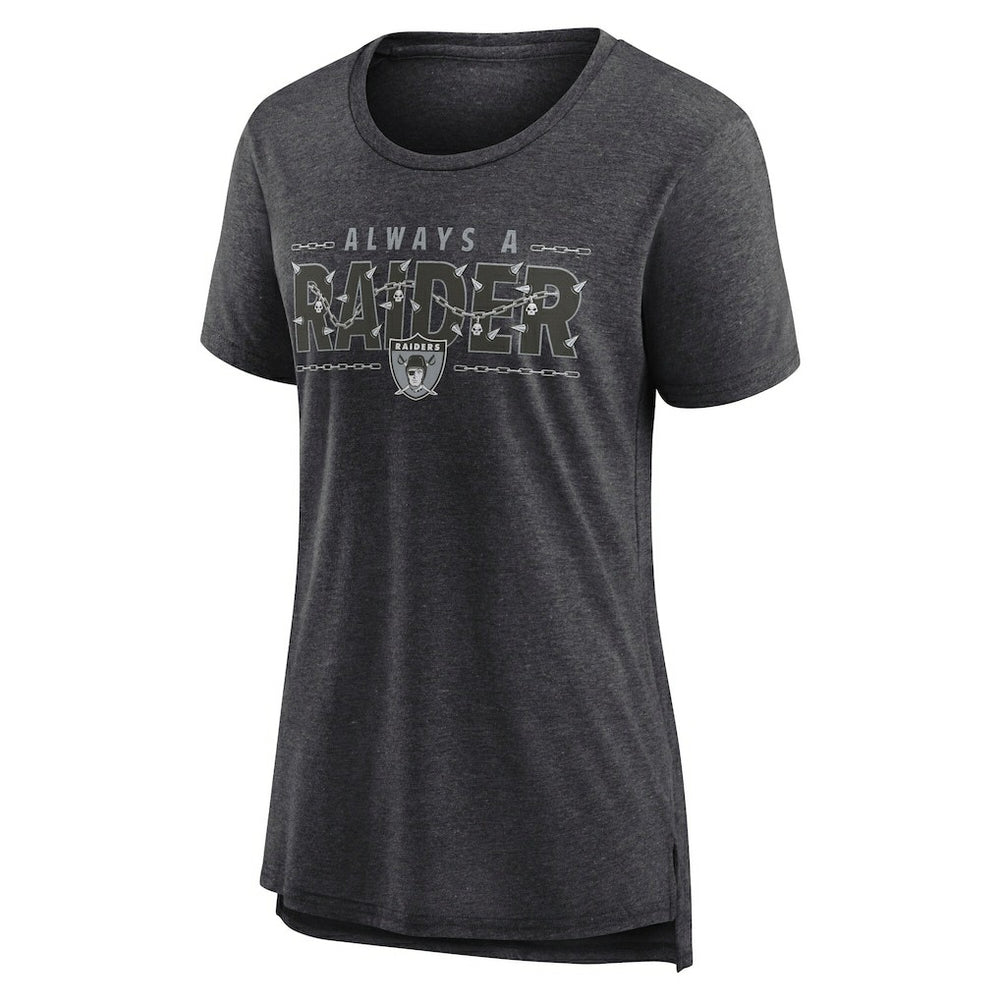 Las Vegas Raiders Women's Vintage Graphic Tri-Blend Scoop Neck T-Shirt - Charcoal | Nike cheap