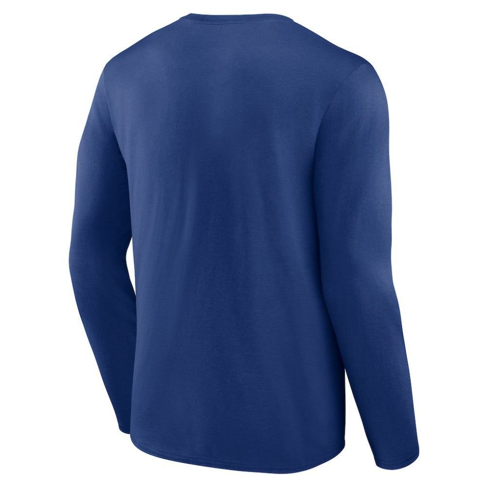 Toronto Maple Leafs Blue Team Lockup Long Sleeve T-Shirt