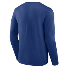 Vancouver Canucks Blue Team Lockup Long Sleeve T-Shirt