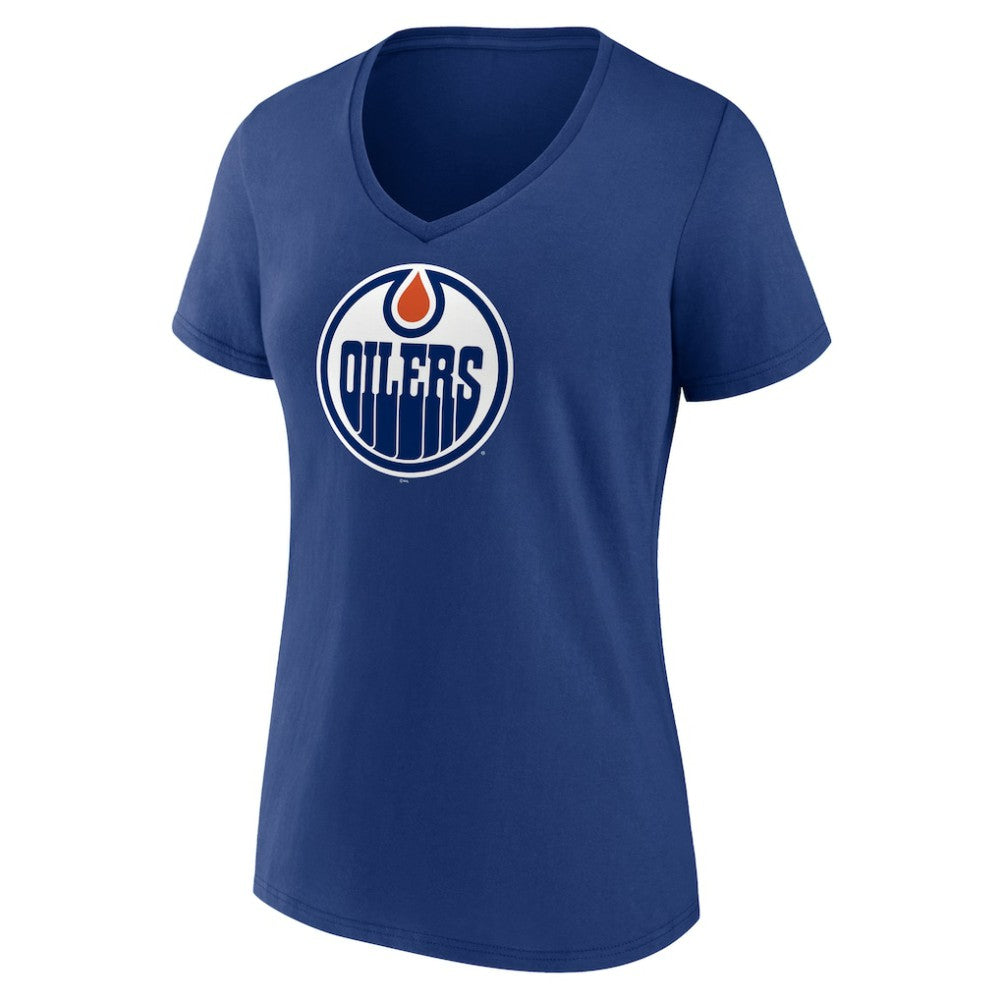 Edmonton Oilers Women's Primary Logo T-Shirt Blue