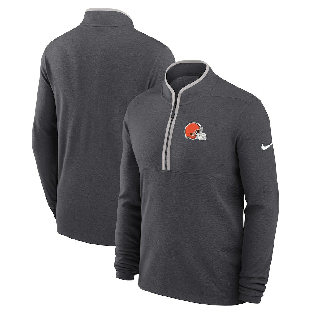 Cleveland Browns Lightweight Victory Dri-FIT Half-Zip Pullover - Anthracite | Nike online
