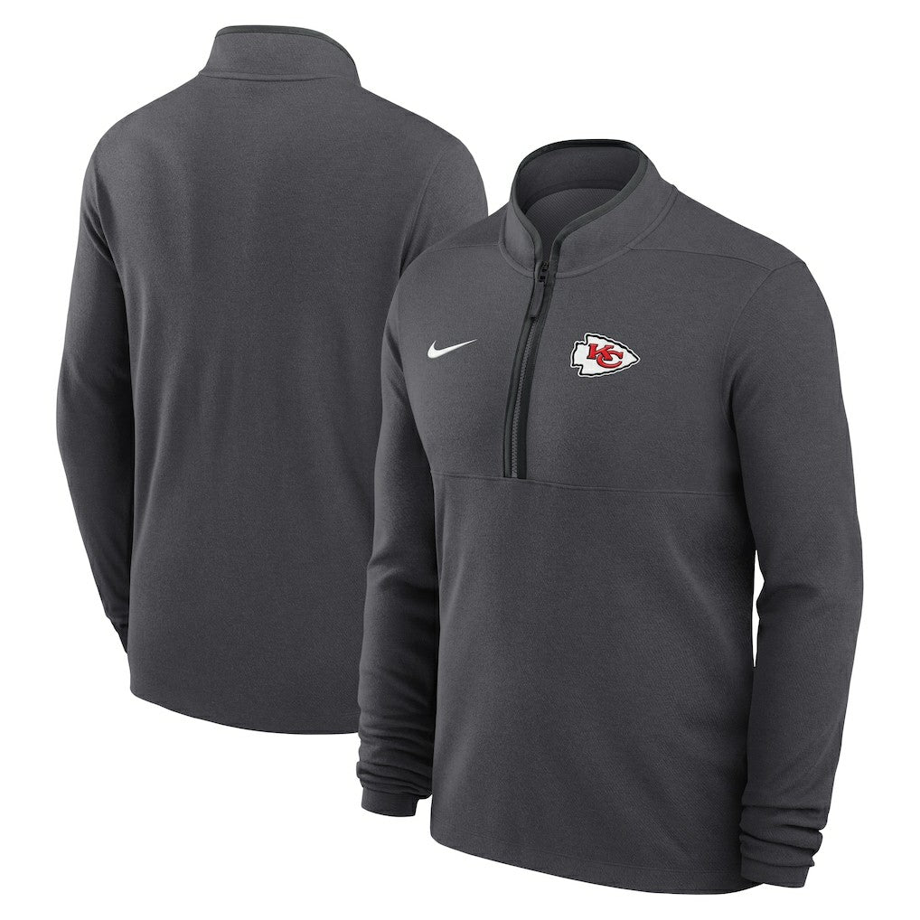 Kansas City Chiefs Lightweight Victory Dri-FIT Half-Zip Pullover - Anthracite | Nike on sale