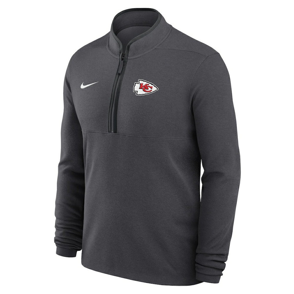 Kansas City Chiefs Lightweight Victory Dri-FIT Half-Zip Pullover - Anthracite | Nike on sale