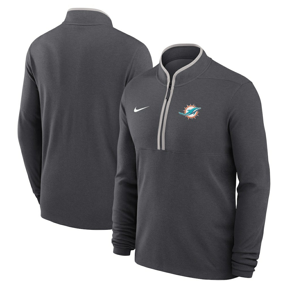 Miami Dolphins Lightweight Victory Dri-FIT Half-Zip Pullover - Anthracite | Nike discount